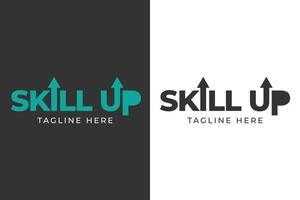 logo skill up education template design vector
