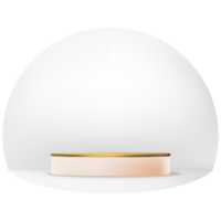 3D Gold and Peach podium on White circle background.Vector Showcase cylinder pedestal, Single display stand to place products isolate for new Product presentationt, Promotion, Advertising or Sale png