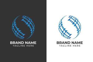 logo circle arrow tech template design