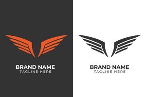 logo wings modern template design vector