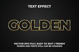 Black bold gradient gold text effect template design