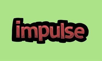 IMPULSE writing vector design on a green background