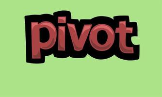 PIVOT  writing vector design on a green background