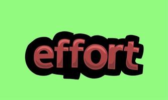 EFFORT writing vector design on a green background