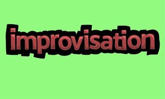 IMPROVISATION writing vector design on a green background