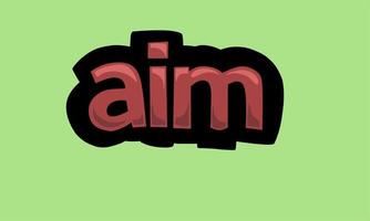 AIM writing vector design on a green background