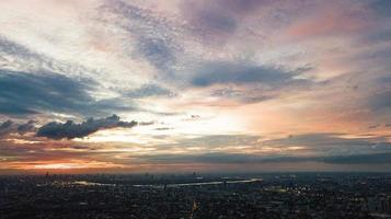 Colorful sunset sky in Twilight  time photo