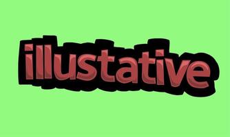 ILUSTATIVE writing vector design on a green background
