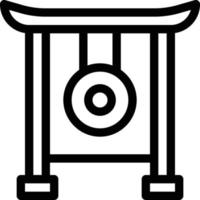 Ilustración de vector de gong en un fondo. Símbolos de calidad premium. Iconos vectoriales para concepto y diseño gráfico.