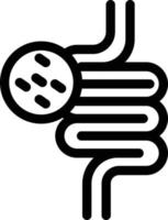 ilustración de vector de intestino en un fondo. símbolos de calidad premium. iconos vectoriales para concepto y diseño gráfico.