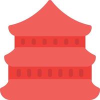 Ilustración de vector de pagoda en un fondo. Símbolos de calidad premium. Iconos vectoriales para concepto y diseño gráfico.