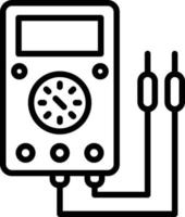 Voltmeter Line Icon vector