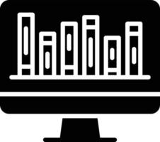 Online Library Glyph Icon vector