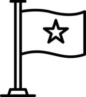Flag Line Icon vector