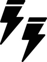 Lightning Glyph Icon vector