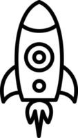 Rocket Line Icon vector