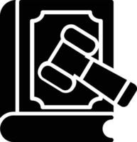 Law Book Glyph Icon vector