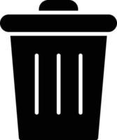 Trash Can Glyph Icon vector