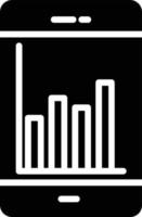 Mobile Analytics Glyph Icon vector