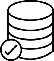 Database Line Icon vector