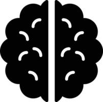 icono de glifo de cerebro vector