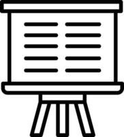 Whiteboard Line Icon vector