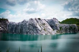 Limestone Mountains after the explosion of concessions. photo