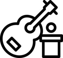 ilustración de vector de guitarra en un fondo. símbolos de calidad premium. iconos vectoriales para concepto y diseño gráfico.