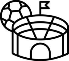 icono de línea de estadio vector