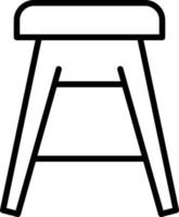 Bar Stool Line Icon vector