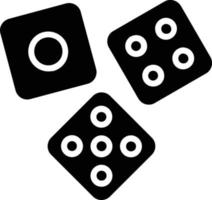 Dice Glyph Icon vector