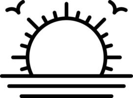 Sunrise Line Icon vector