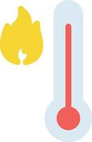 ilustración de vector de temperatura en un fondo. símbolos de calidad premium. iconos vectoriales para concepto y diseño gráfico.