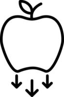 Apple Line Icon vector