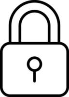 Padlock Line Icon vector