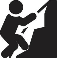 ilustración vectorial de escalada en un fondo. símbolos de calidad premium. iconos vectoriales para concepto y diseño gráfico. vector