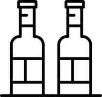 icono de línea de alcohol vector