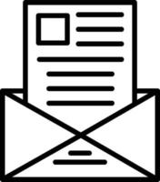 Newsletter Line Icon vector