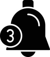 icono de glifo de campana de notificación vector