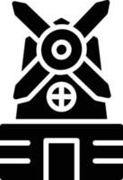 Windmill Glyph Icon vector