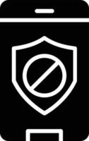 Access Denied Glyph Icon vector