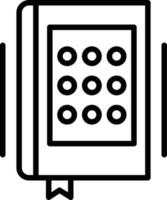 icono de línea de código braille vector