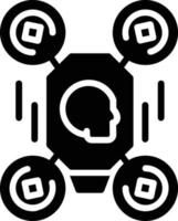 Drone Glyph Icon vector