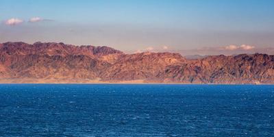 panorama view from the height of the mountains range  to the red sea photo