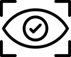 ilustración de vector de ojo en un fondo. símbolos de calidad premium. iconos vectoriales para concepto y diseño gráfico.