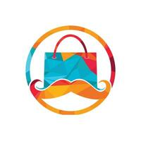 Mister shopping vector logo design.