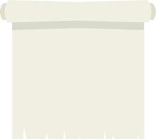 Blank sheet of paper with roll. Cartoon flat illustration. Place for text and template. Ancient scroll papyrus vector
