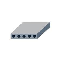 Reinforced concrete block. Building material. The house panel. Wall element. Isometric illustration vector