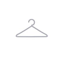Hanger. Wardrobe aluminum item for storing clothes. Flat cartoon illustration vector