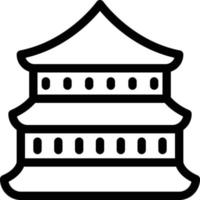 Ilustración de vector de pagoda en un fondo. Símbolos de calidad premium. Iconos vectoriales para concepto y diseño gráfico.